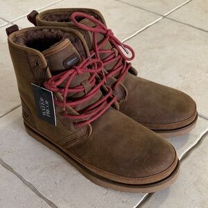 UGG Harkley Waterproof Brown Leather Boot - Sz 11 NEW 🔥